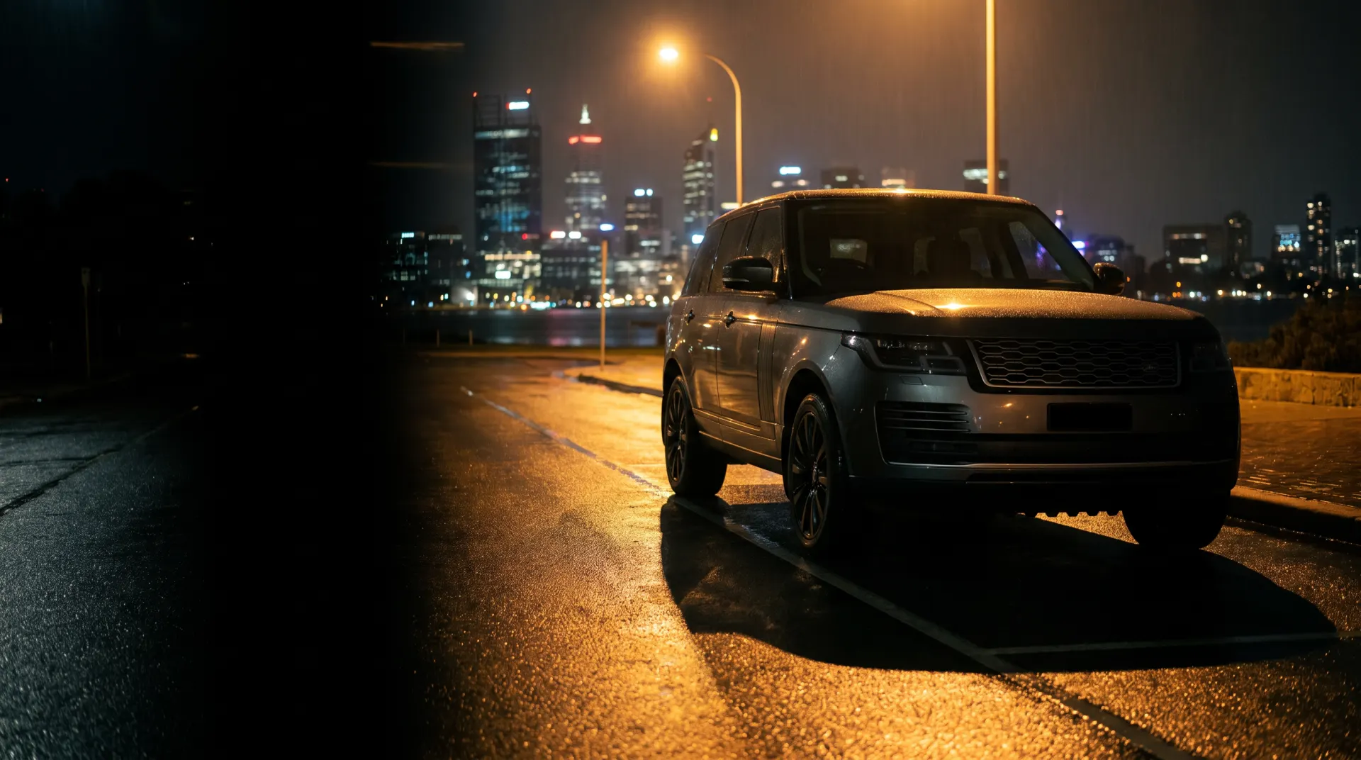 Prestige SUV at night